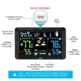 thumbnail image 4 of Reloj atómico HODIK Weather Station para interiores y exteriores, negro, 4 of 6