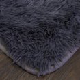 thumbnail image 3 of Plush Faux Fur Shag  Solid Color Rectangle Floor Area Rug 4' x 5', 3 of 3