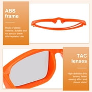 4pcs Polarized 3D Viewing Glasses, Passive Circular 3D Glasses,Orange