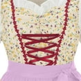 thumbnail image 3 of Lenago Womens Apron Women Party Dresses 2025 Oktoberfest Costumes Multiple Color Schemes Square Collar Short Sleeves Dirndl Dresses German Dresses For Festival Bavarian Costume Beer Carnival, 3 of 9