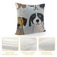 thumbnail image 4 of Qinduosi Dog Throw Pillow Cover Inch，Trendy White Square Throw Pillow Cases，Polyester Throw Cushion Covers for Couch Sofa Chair Bedroom, 4 of 5