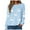 Sky Blue_1, variant on Godom Halloween Sweatshirts for Women Pumpkin Graphic Crew Neck Long Sleeve Casual Loose Pullover Top Y2K Clothes