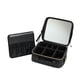 thumbnail image 1 of Caja organizadora de maquillaje Yinane cosméticos de cuero PU con espejo Negro, 1 of 8