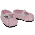 thumbnail image 2 of Sophia's Faux Leather Pleated Dress Shoes with Elastic Straps for 15 Inch Baby Dolls, Light Pink, 2 of 2