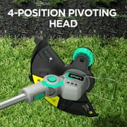 Litheli 20V 12 Cordless String Trimmer, Battery Powered Grass Trimmer & Wheeled Edger with 2.0Ah Battery and Charger