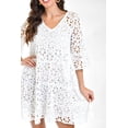 thumbnail image 4 of Vestido detalle calado /Juvenil, 8515 (Blanco) blanco EG, 4 of 5