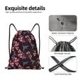 thumbnail image 4 of Xecao Humming Bird And Tropical Pattern Sports Drawstring Backpack - String Swim Gym Bag with Wet Proof Pocket for Women&Men-Medium, 4 of 6