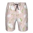 thumbnail image 4 of Kdxio Cute Rabbit Pattern Mens Casual Shorts - Drawstring Summer Beach Sports Shorts for Men, 4 of 9