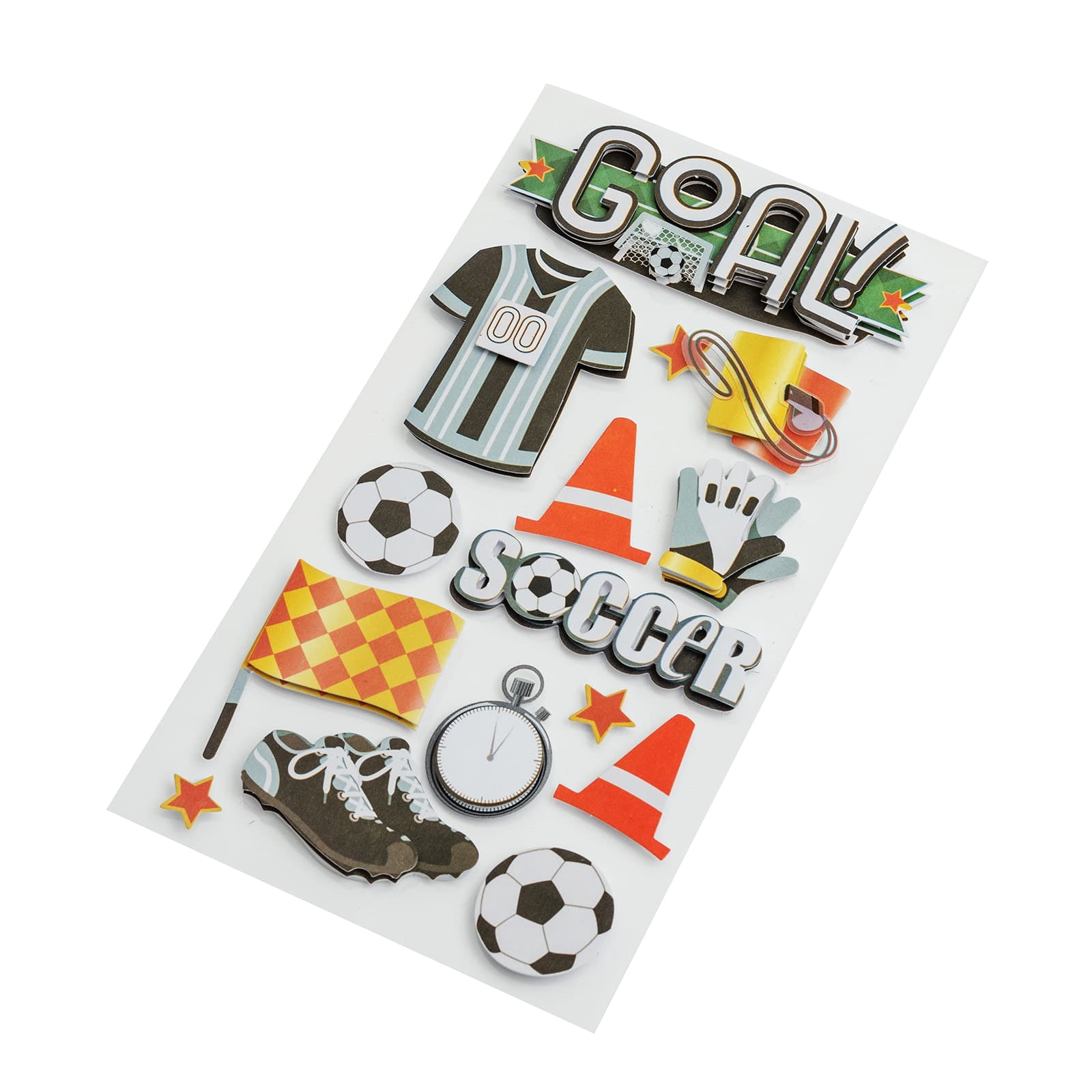 Recollections Soccer Icon Stickers, 12 Pack