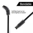 thumbnail image 3 of ACDANC 500 Pieces Disposable Mascara Wands Eyelash Brush Brow Brushes Applicators Lash Spoolies for Eyelash Extension - Black, 3 of 7