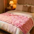 thumbnail image 3 of Throw Blanket,Soft Fluffy Faux Fur Sofa Blanket | 31.4x47.2 Inch Lightweight Warm Shaggy Blankets for Bed Couch Sofa Chair | Ideal Gifts for Women,Pink, 3 of 6