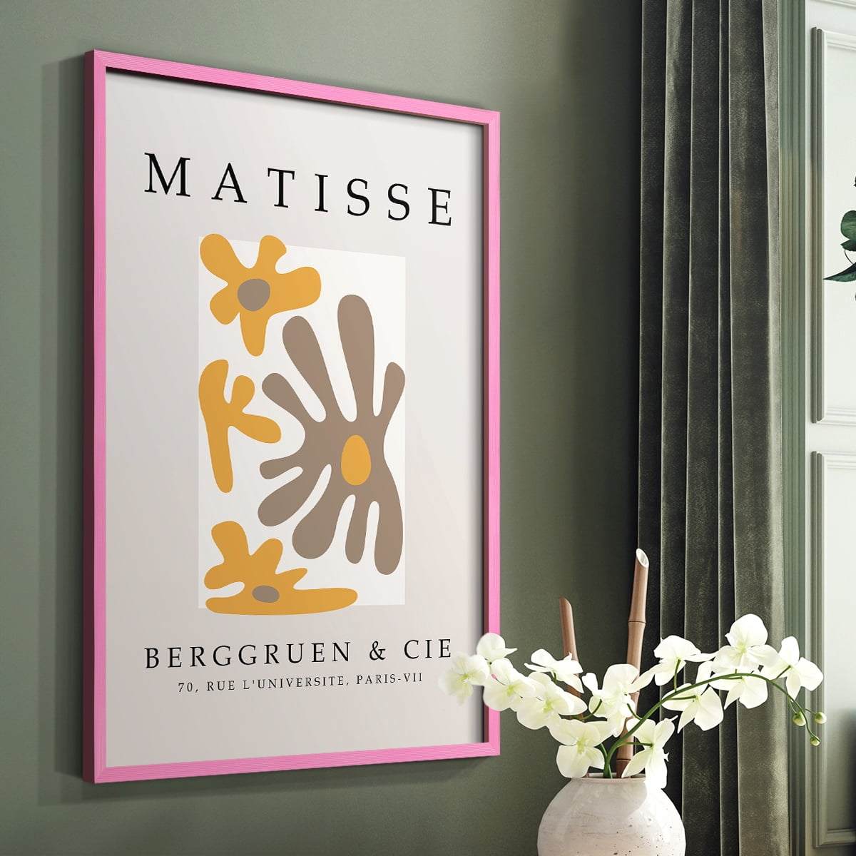 Matisse CCCXLIII in Pink Solid Wood 8 x 10 Framed Print