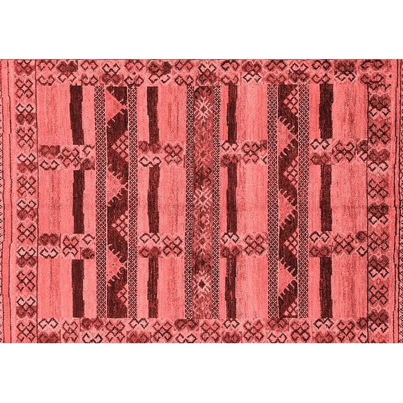 Ahgly Company Indoor Rectangle Oriental Red Industrial Area Rugs, 4' x 6'