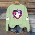 thumbnail image 4 of Womens Halloween Sweatshirts Crewneck Printed Shirts Fall Winter Long Sleeve Sweaters Casual Blouses Loose Fitting Sweatshirt Pullover Top Halloween Costumes, 4 of 8