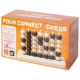 thumbnail image 2 of 4 In A Row Game - Wooden Strategy Board, Fast Pattern Challenge, Ring Stack Puzzle for 2 Players, Competitive Tabletop Brain Teaser, Family Game Night, 2 of 9