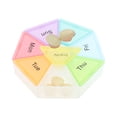 thumbnail image 2 of Unique Bargains 1 Pc Pill Case 7 Grid Colorful Pill Box Clear Colorful, 2 of 6
