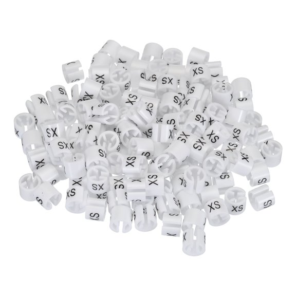 Unique Bargains Clothes Hanger Markers Tags, Fit 3.5mm Rod Garment Hanger Clips XS White