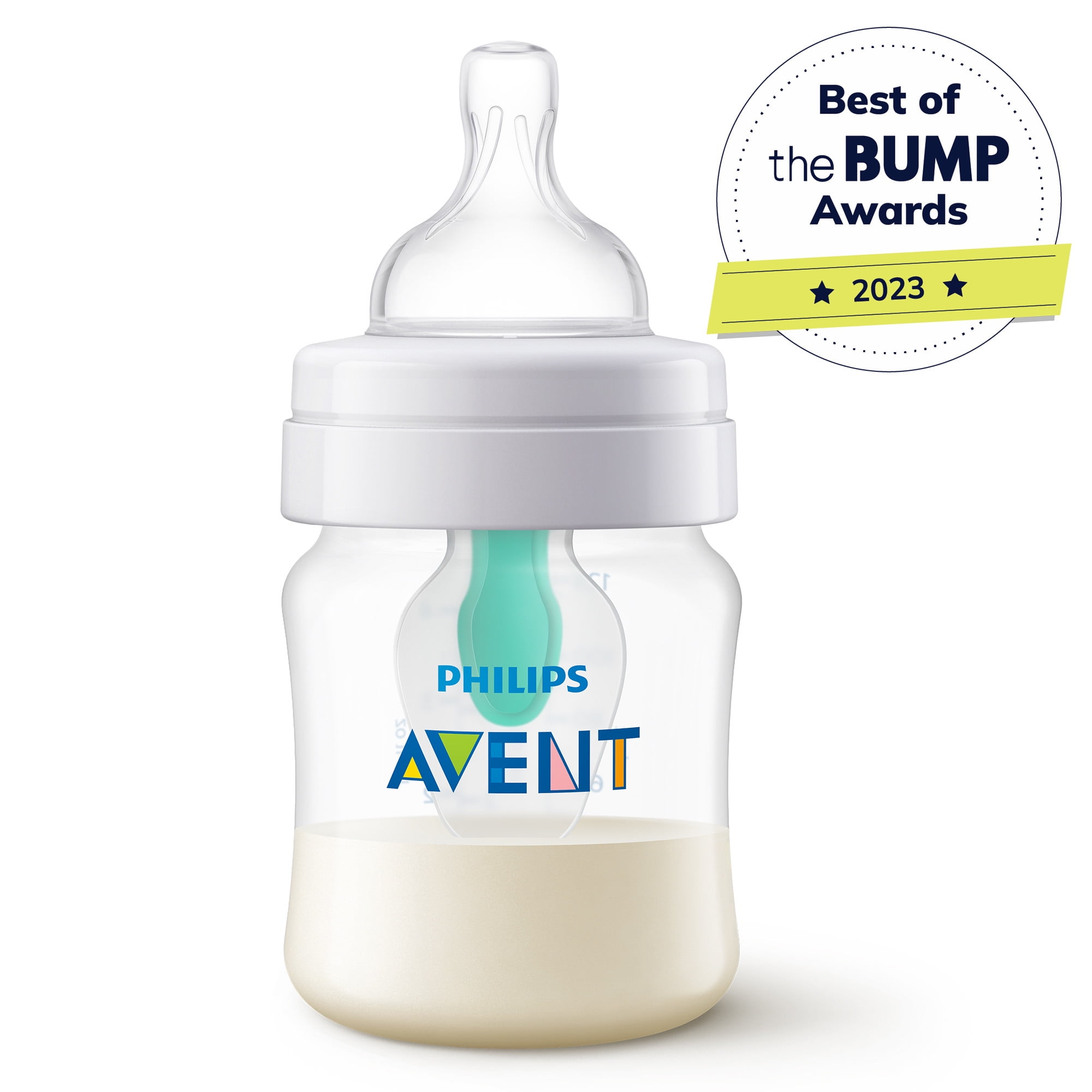 Philips Avent Anti-colic Baby Bottle with AirFree Vent, 4oz, 3pk, Clear, SCY701/93