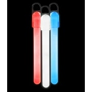 Fun Central B564, 25 pcs 4 Inch Assorted Red-White-Blue脗 Standard Glow in the Dark Sticks, Glow Sticks Party Pack, Glow Sticks
