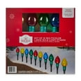 Holiday Time Set of 10 Multicolor Large Bulb Christmas Lawn Stakes