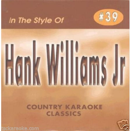 Hank Williams Jr Karaoke CD CDG (Hank Williams Jr Best Of All My Rowdy Friends)