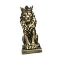 thumbnail image 3 of yotijay Lion with Crown Figurine Tabletop Ornament Handicraft Decorative Desk Collection Bronze Color, 3 of 9