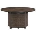 thumbnail image 5 of Afuera Living Outdoor Round Fire Pit Table in Medium Brown, 5 of 6