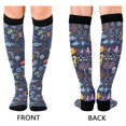 thumbnail image 4 of FORMRS Womens Knee High Socks Casual Long Thick Travel Daily Wear, 2 Pairs, Cartoon Ocean Pattern, 4 of 6