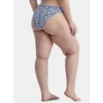 thumbnail image 4 of No Boundaries Women's Floral Mid Waist High Leg Bikini Bottoms, Sizes XXS-XXL, 4 of 5