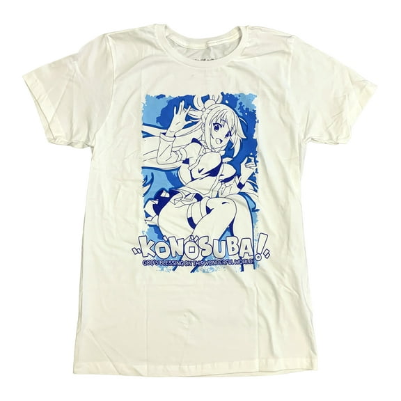 Konosuba - Aqua Character Anime Adult T-Shirt L