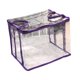 thumbnail image 3 of Organizador de almacenamiento de libros Clear PVC Bookshelf plegable Versátil Versátil Capacidad Espaciosa Protección de la capacidad Protector del Púrpura, 3 of 8