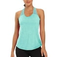 thumbnail image 2 of Htigea Lightweight Racerback Tank Tops for Women High Neck Workout Athletic Running Sleeveless Shirts Mint Green,2XL, 2 of 5