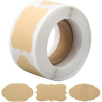 300 Gift Tag Labels. 1.2" x 2" Self-Adhesive Present Stickers. Natural Kraft Label Stickers. Removable Food Labels. Self-Adhesive Blank Labels for Gifts Glass Bottles Container by