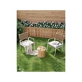 thumbnail image 3 of 2 pcs outdoor patio wicker sillas set | metal - framed, square - patterned para beach, balcony, lawn, poolside, y garden, 3 of 7