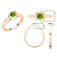 thumbnail image 3 of Dazzlingrock Collection 5mm Round Peridot Solitaire Engagement Ring for Women (Color Green, Clarity Moderately Included) in 10K Rose Gold, Size 8.5, 3 of 5
