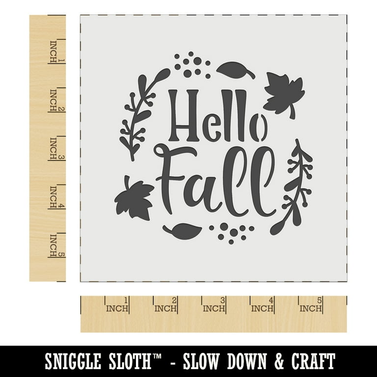 Hello Fall Leaves DIY Cookie Wall Craft Stencil - 5.5 Inch - Walmart.com hello-fall-leaves-diy-cookie-wall-craft-stencil-5-5-inch-walmart-com