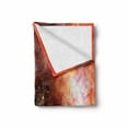 thumbnail image 2 of Outer Space Soft Flannel Fleece Throw Blanket, Nebula Gas Cloud in Deep Outer Space Galaxy Expanse Milky Way Print, Cozy Plush for Indoor and Outdoor Use, 60" x 80", Burnt Orange Black, by Ambesonne, 2 of 6