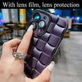 thumbnail image 3 of for iPhone 14 Pro Max Case for Women Men, Fashion 3D Woven Pattern Bump Feel, with Full Camera Protection Back Cover, Grid Phone Case for iPhone 14 Pro Max (6.7") - Purple, 3 of 6