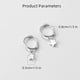 thumbnail image 5 of Mini pendientes de gota colgantes de estrella pequeña de plata de ley para mujeres adolescentes aros de cartílago para dormir joyería bonita JAMW  Sencillez, 5 of 5