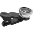 thumbnail image 3 of EeaseMX Lente universal portátil para cámara de teléfono celular, gran angular, macro y ojo de pez, 3 en 1, compatible con iPhone 6S/7/8/X (plateado)., 3 of 7