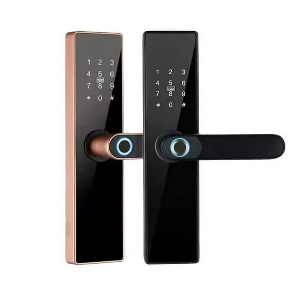 Serrure Électronique Bluetooth Serrure Intelligente pour Porte Serrure à Empreinte Digitale Mot de Passe Carte IC Clé pour Maison Intelligente, Maison Intelligente Intégrée