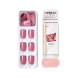 KISS imPRESS Color Press-on Manicure, Petal Pink, Short - Walmart.com