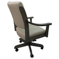 thumbnail image 2 of Swivel Wood Dining Caster Chair Casa in Ocean Beige Vinyl - Gray Frame, 2 of 5