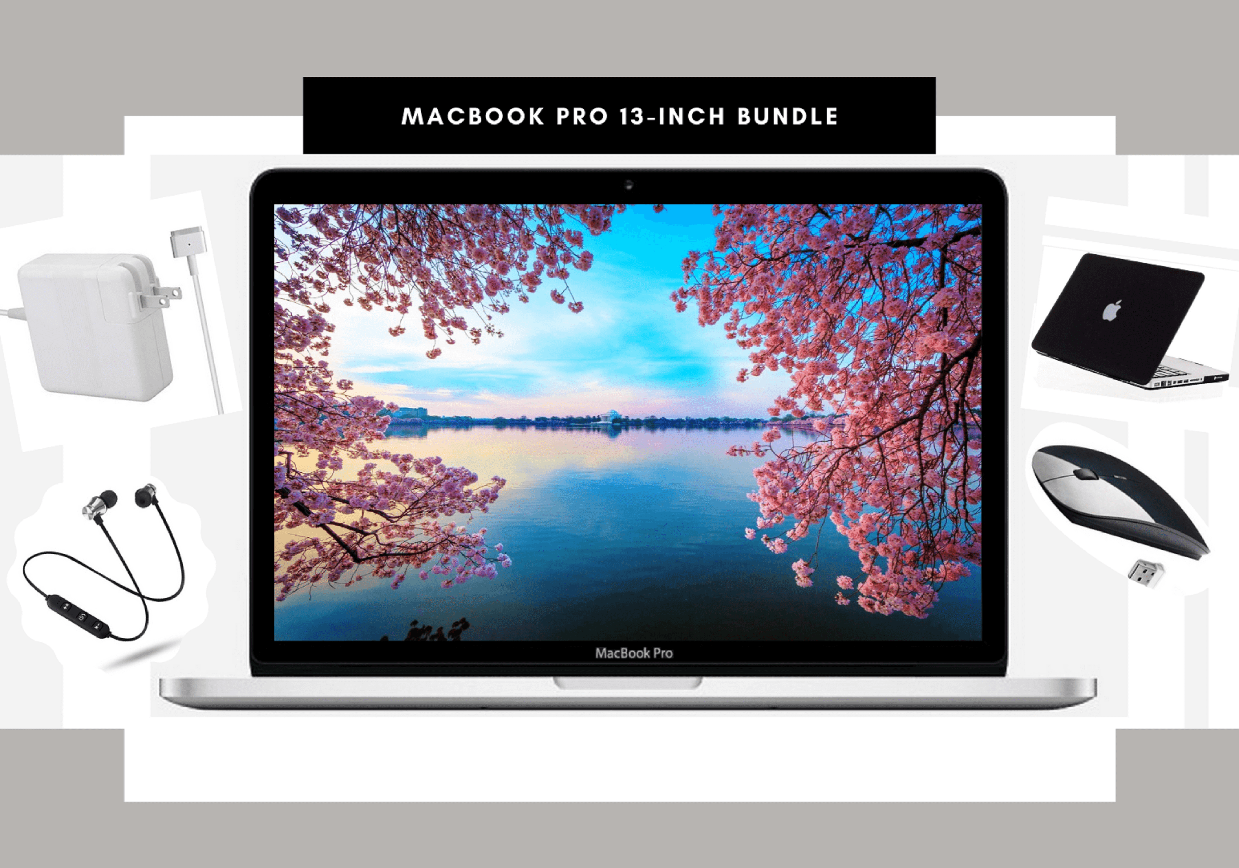 Apple Macbook Pro 13.3" • 4GB RAM 500GB HDD Silver • Bundle: Case, Wireless Headset & Bluetooth Mouse (Certified Refurbished)