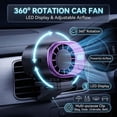 thumbnail image 2 of Ventilateur de Climatisation à Pince pour Voiture 2026 avec Affichage LED - Rotation à 360°, Ventilateur de Refroidissement Personnel Rechargeable par USB, 199 Vitesses Réglables, Pince Grand Semi-Refroidissante à 16°C Détachable (2 Pcs-F), 2 of 8