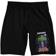 thumbnail image 6 of Minecraft Endermen Adult Black Sleep Pajama Shorts-XL, 6 of 7