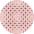 thumbnail image 1 of Ahgly Company Machine Washable Indoor Round Transitional Pink Bubble Gum Pink Area Rugs, 3' Round, 1 of 7