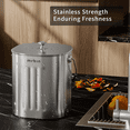 thumbnail image 4 of Mrbin All Stainless Steel Compost Bin Kitchen Countertop Trash Can with Lid and Charcoal Filter, Metal Small Indoor Rubbish Dustbin for Food Waste Recycle, 4 of 9