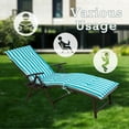 thumbnail image 3 of Kozyard Cozy Aluminum Reclining Lounge Chair - Foldable Outdoor Chaise Lounge with Drink Holder, Weather Free, Adjustable - Assemble-Free (Beige with Blue Strip Cushion), 3 of 7