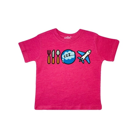 

Inktastic Airplane Eat Sleep Fly Gift Toddler Boy or Toddler Girl T-Shirt
